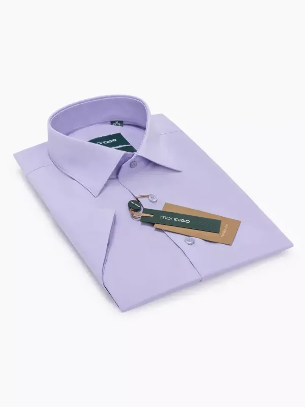 Рубашка приталенная SLIM FIT с коротким рукавом, лавандовая