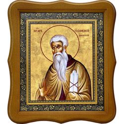 Евфимий Новый Афонский преподобномученик.  Икона на холсте.