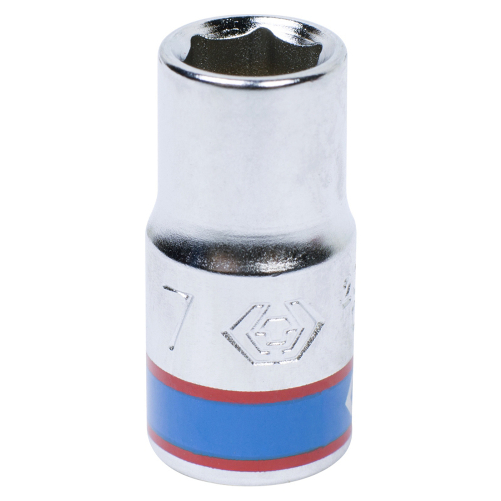 KING TONY (233507M) Головка торцевая стандартная шестигранная 1/4", 7 мм