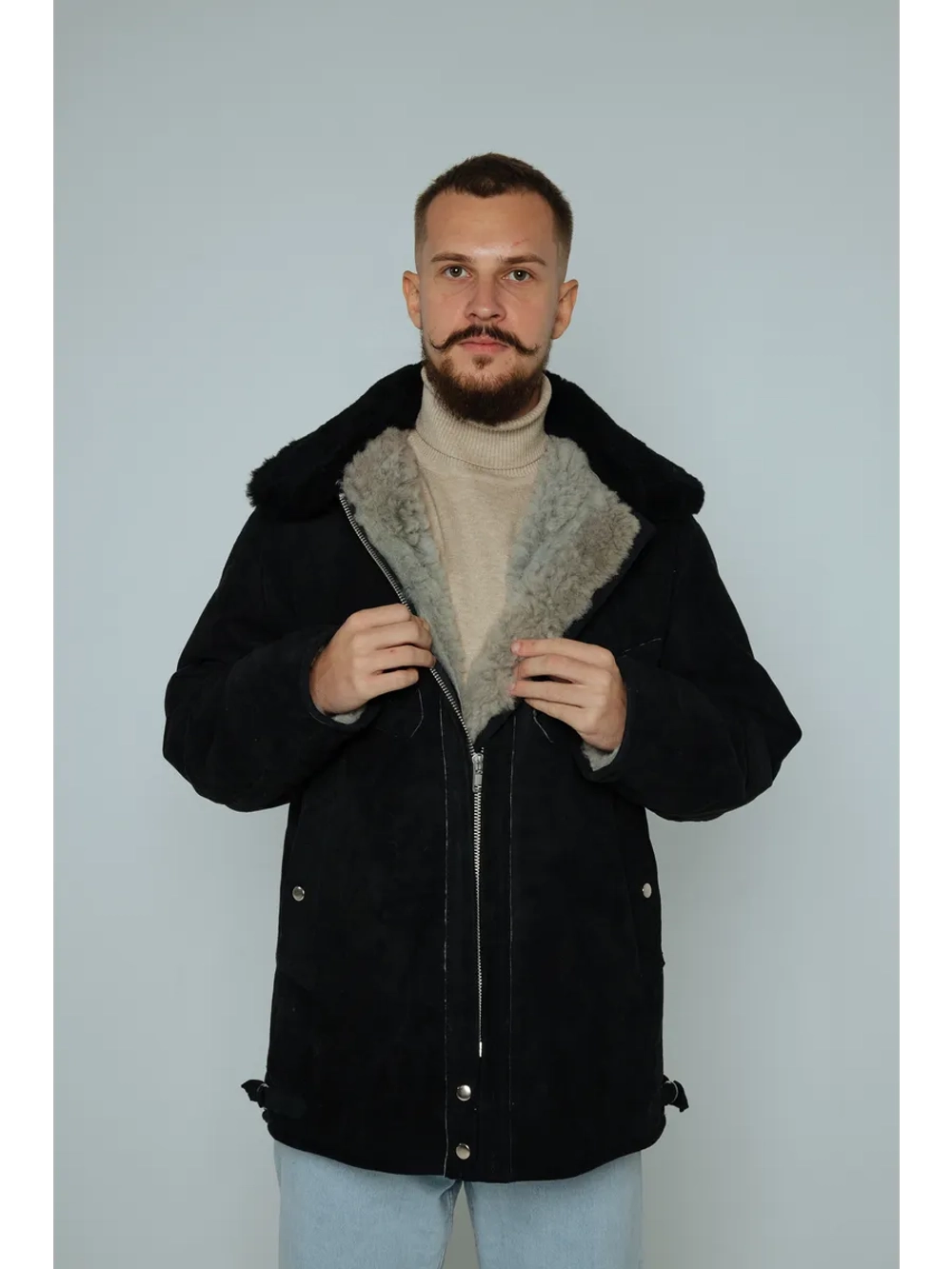 Дубленка Пилот овчинный ГОСТ: 5710-85 чёрная