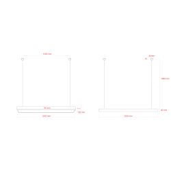 Светильник LED ЭРА Geometria SPO-114-W-40K-036 Block 36Вт 4000К 3000Лм IP40 1200*130*50 белый подвесной драйвер внутри