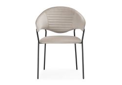 Стул на металлокаркасе Рансол дымчатый / черный глянец