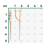 Серьги «Романтика» с английским замком из красного золота с фианитом