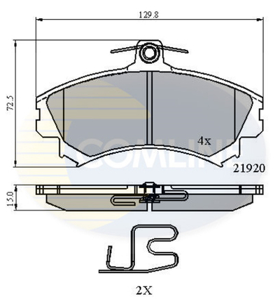 COMLINE - CBP3462-CML - Brake Pad Set, disc brake