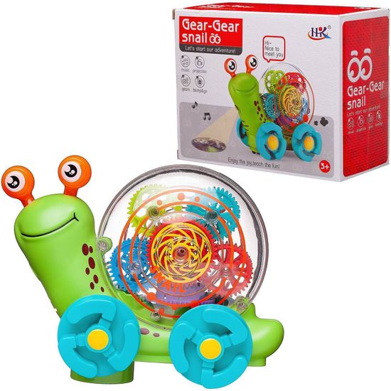 Интерактивная " Улитка Шестерёнки ", свет и звук, работает от батарее