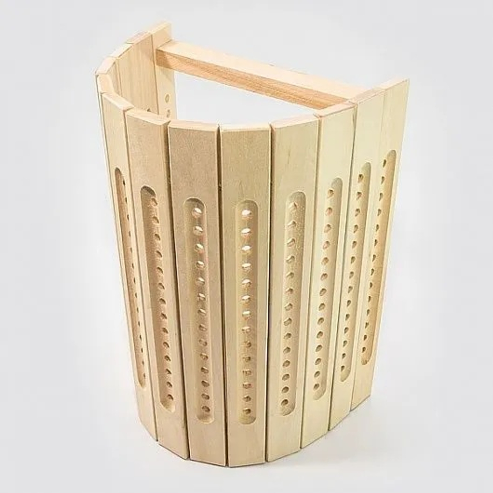 Абажур для бани и сауны настенный, 31х20х15 см. липа (веерный)