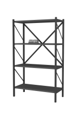 Стеллаж 4 полки 120х66 - антрацит