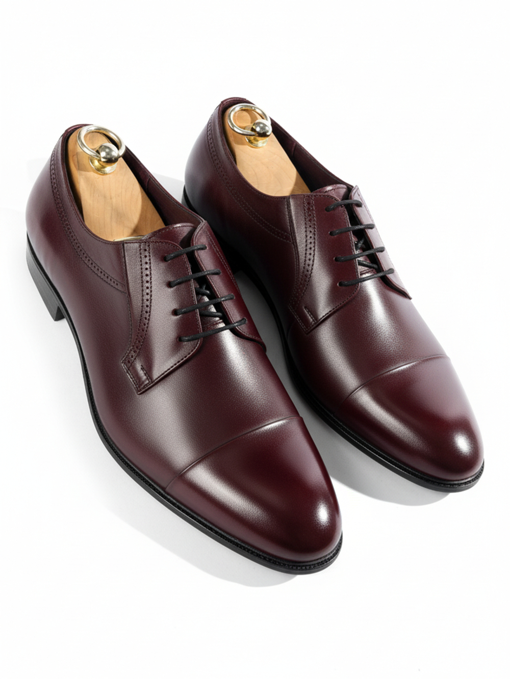 Бордовые туфли идеальная пара под костюм и рубашку в повседневной носке V573бордо Vorsh
