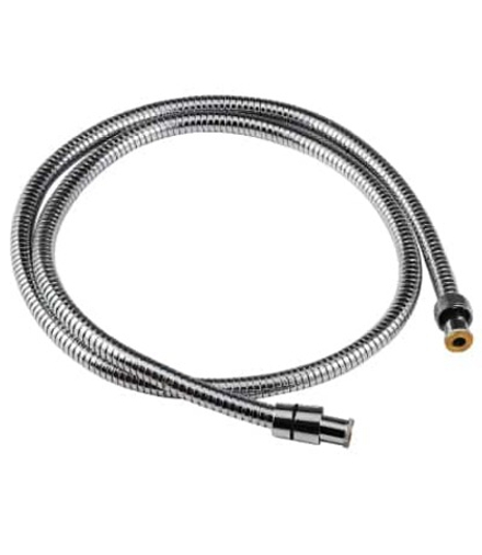LE8032S Аксессуары Шланг душевой двухзагибный растяжной от 1,5 до 2м, сталь хром, блистер (к/к 50)