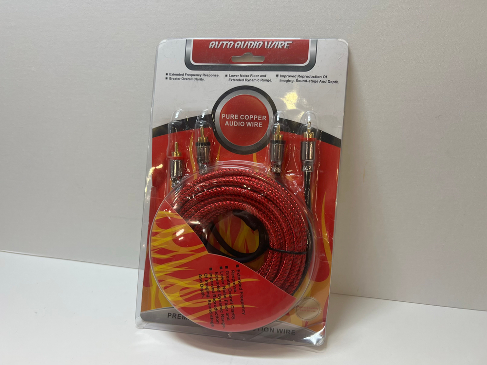 AAW / Набор проводов для сабвуфера, усилителя (2-х канального), красный