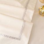 Комплект постельного белья Однотонный Сатин Премиум широкий кант OCPK022