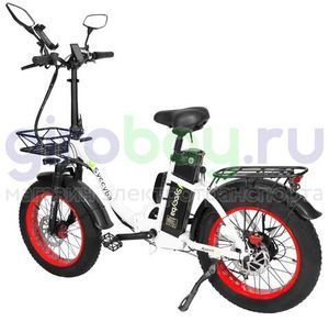 Электровелосипед Syccyba F11 Pro (48V/20Ah) - Белый с красными ободами фото №4