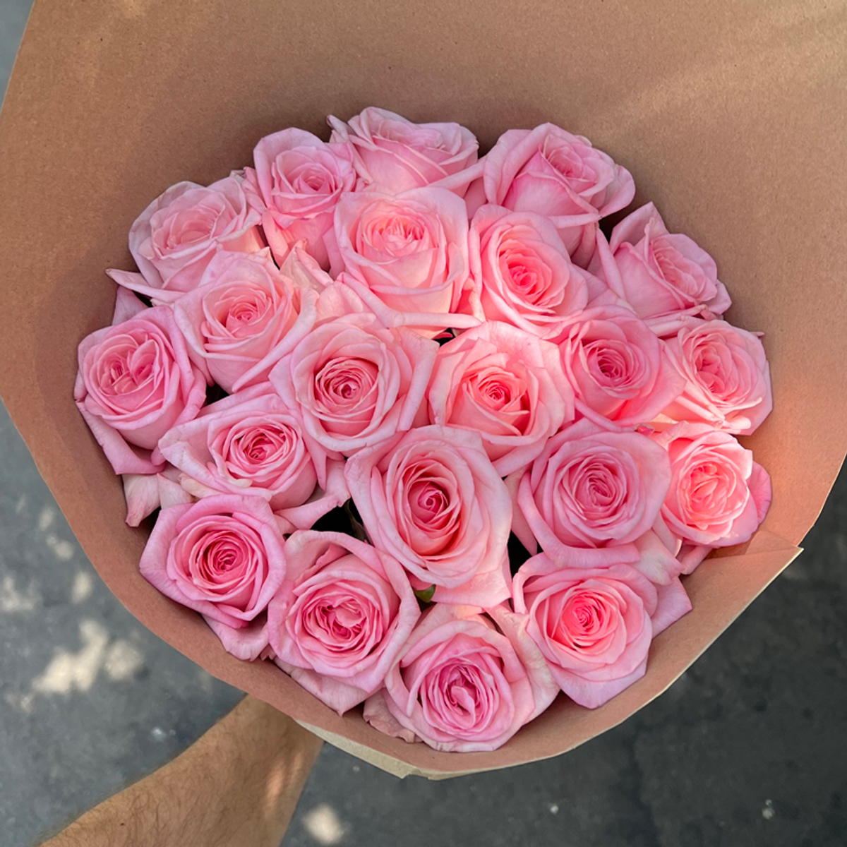 букетики Пинк О'Хара (Pink O'Hara) — 21 роза на 40 см