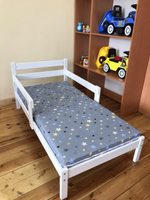 Кровать подростковая "Софа 2" 180*90 см без покраски 2 борта, (Pirogova wood)