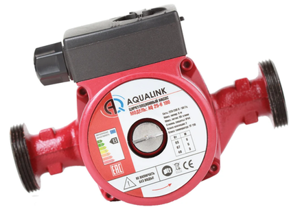 Насос циркуляционный 25-6 180 с гайками AQUALINK