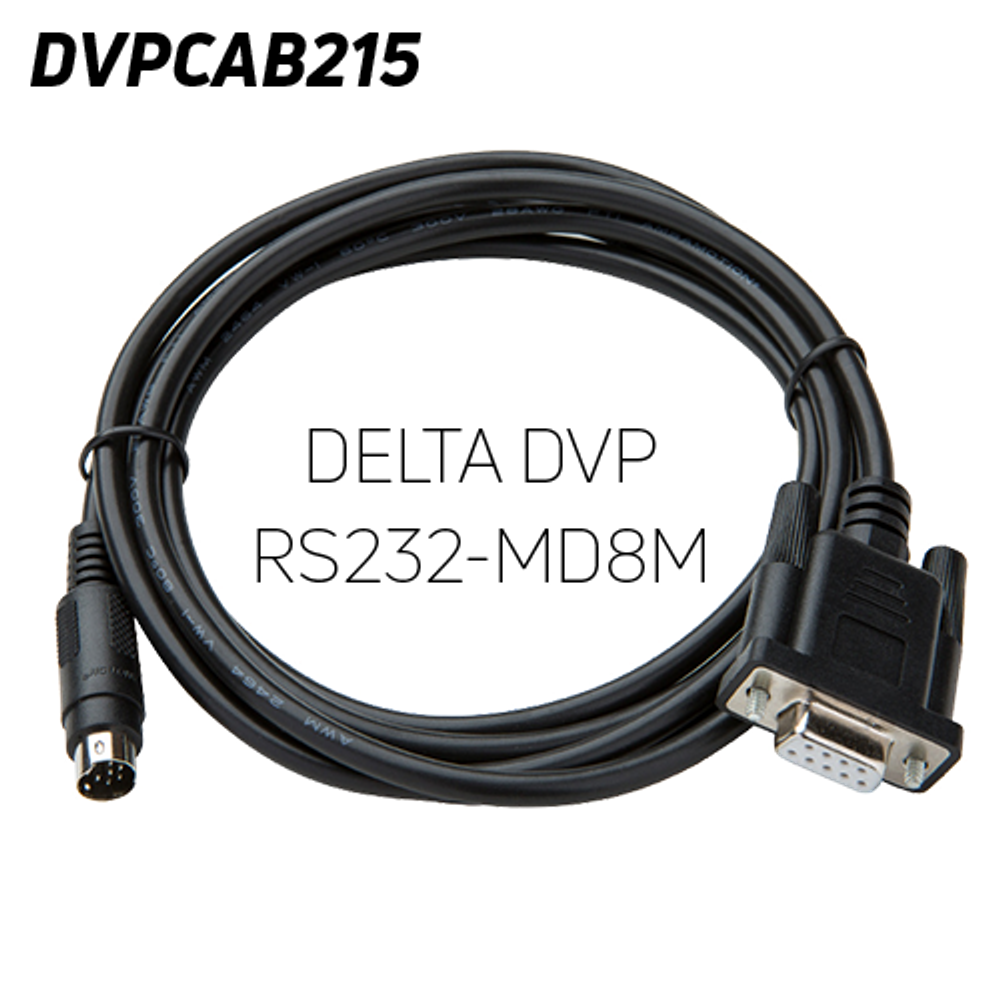Кабель DVPCAB215 (PC-DVP) для программирования ПЛК Delta DVP ES/EX/EH/EC/SE/SV/SS