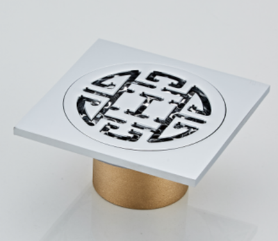 Трап прямой с обр. клапаном 10 х 10 (ХРОМ) HANSEN (48/1шт)