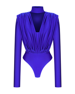 Боди с драпировкой из бифлекса