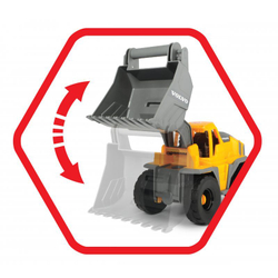 Mack, Volvo Экскаватор-погрузчик 70 см свет звук Dickie Toys 3729012