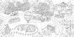 Romantic country the second tale. Coloring book
