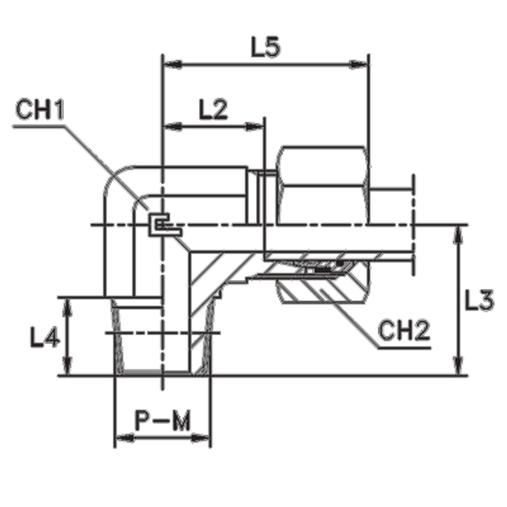 Штуцер FC90 DL08 NPT 3/8" B4 (в сборе )