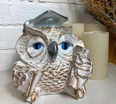 Копилка из гипса «Сова Профессор» 18*16см (позолота)