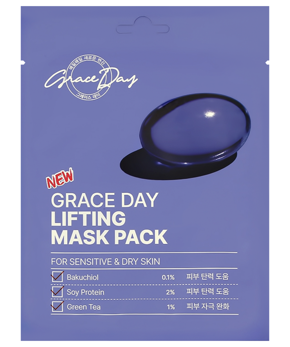 Grace Day Тканевая лифтинг-маска с бакучиолом Lifting Mask Pack, 27мл, шт