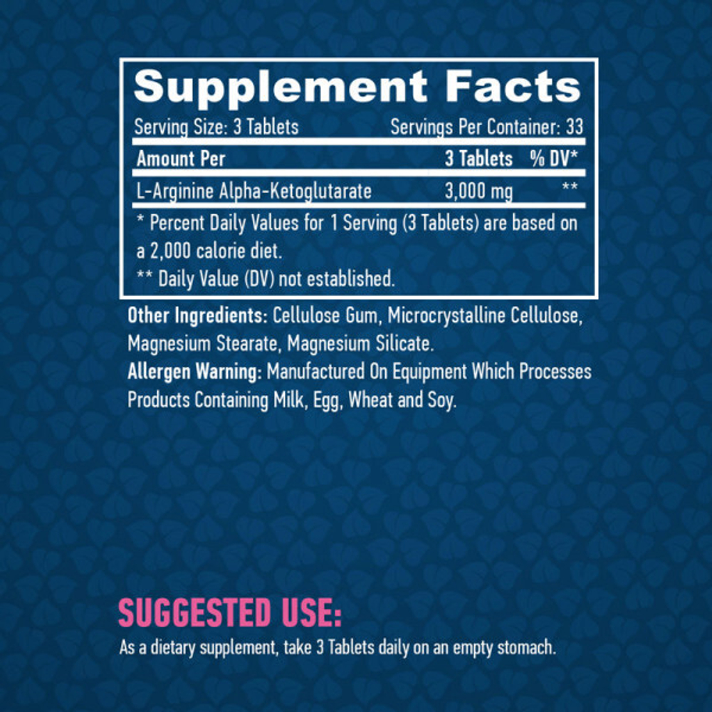 HaYa Labs Аргинин АКГ ( Arginine AKG ) 1000 mg 100 tab