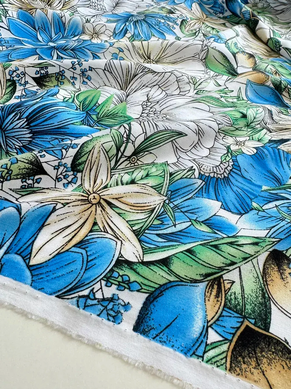 Ткань штапель для шитья 3 м плательная летняя вискозная