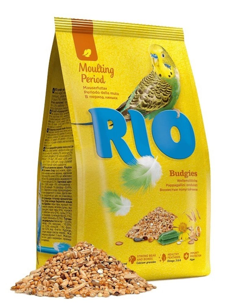 RIO. Корм для волнистых попугаев в период линьки 500 г.