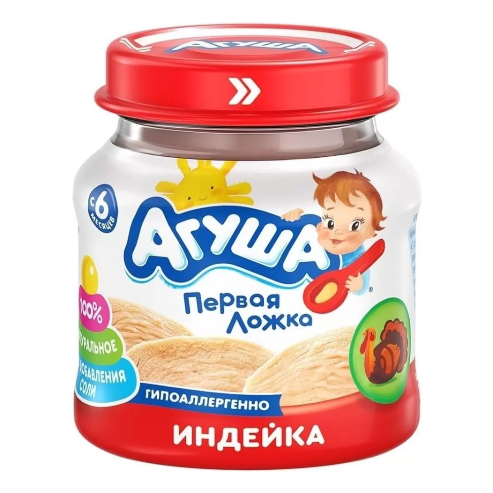 Пюре Агуша индейка с овощами 80 гр