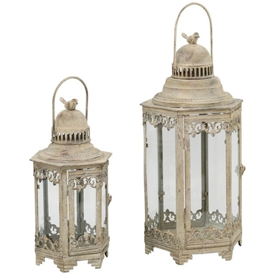 Набор из 2-х подсвечников "Птички" 18x15,5x38см/ 24x21x51см