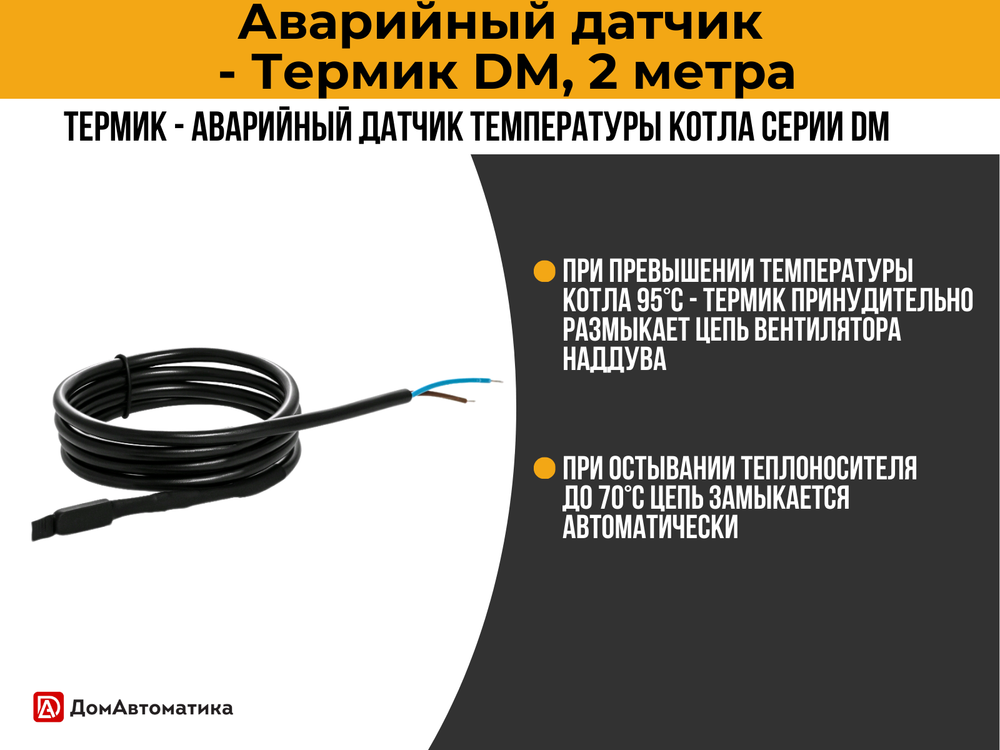 Термик - Аварийный датчик температуры котла серии DM, 2 метра