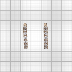 "Вей" серьги в золотом покрытии из коллекции "Runway" от Jenavi  с английским замком