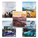 Тетрадь 18 л. BRAUBERG клетка обложка картон "SPORTS CAR" (40 штук в упаковке)