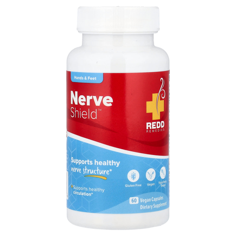 Redd Remedies, Nerve Shield™, для рук и ног, 60 веганских капсул