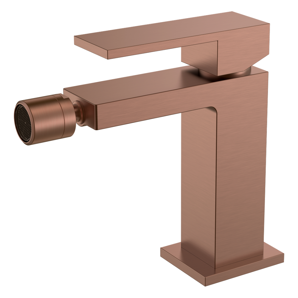 Смеситель для биде Qubic Brushed Bronze
