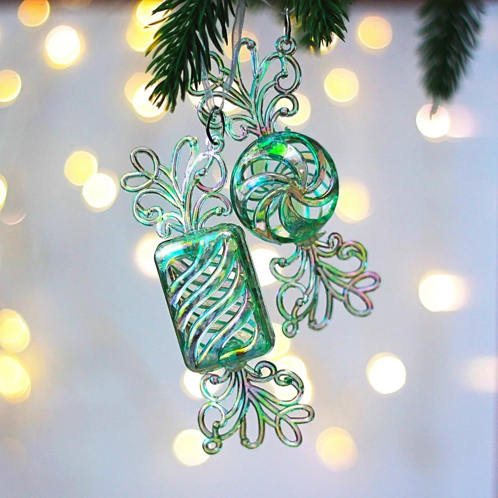 Подвеска «Сказочная сладость» 3,8*10,6 см (набор 2 шт), Зелёный