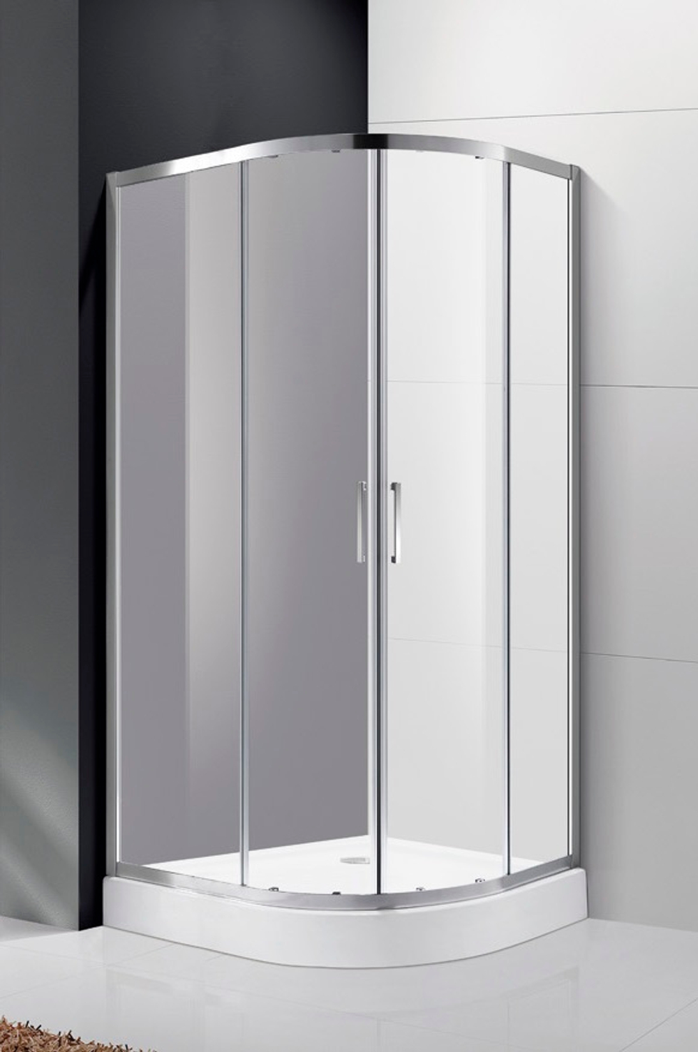 Душевой уголок Cezares MOLVENO-R-2-80-P-Cr, 80х80х195, профиль хром, стекло Punto матовое