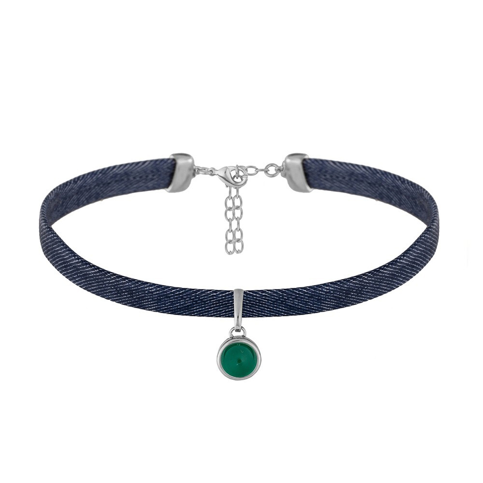 Чокер Possebon Green Agate B0113.17 G/S