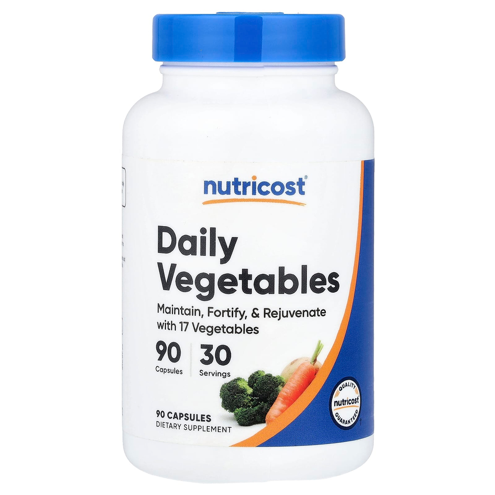Nutricost, овощи на каждый день, 90 капсул