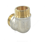 Угольник латунь никель реборда Ду 15 (1/2") НР/НР 9005 ГОСТ 32585-2013 Aquasfera 9005-01