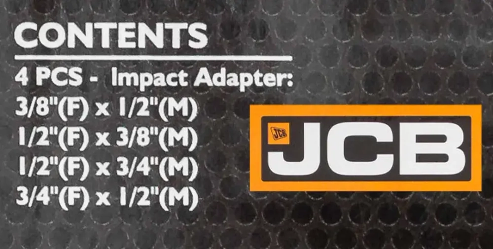 Адаптеры ударные, набор 4пр. JCB JCB-4048MPB