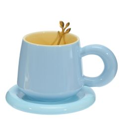 GAEM Кружка с блюдцем и ложкой, 300 мл, L16 W13 H10 см, 4в.