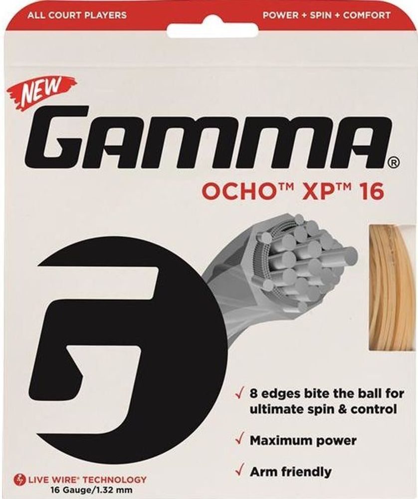 Теннисные струны Gamma Ocho XP (12,2 m) - natural