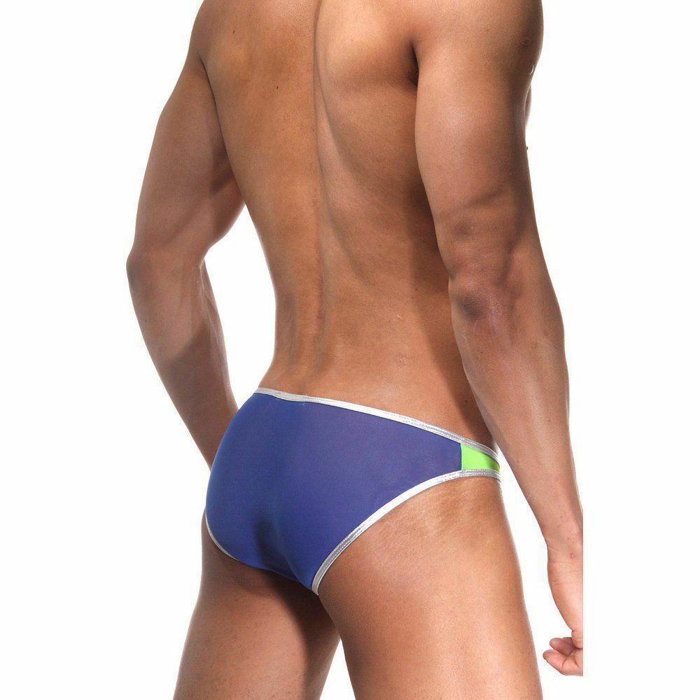 Мужские трусы слипы зелено-синие  Cosmos Colors  L20GBS