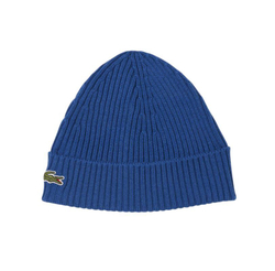 Шапка зимняя Lacoste Unisex Ribbed Wool - sapphire blue