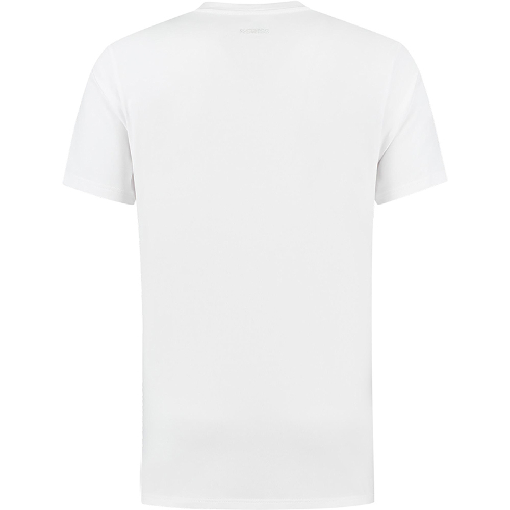 Мужская теннисная футболка K-Swiss Tac Hypercourt Logo Tee 2 - white/spicy orange