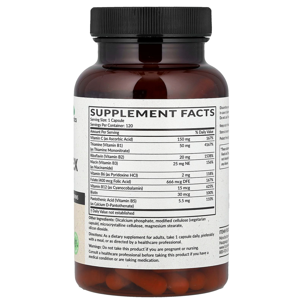 Futurebiotics, комплекс витаминов группы B с витамином C, 120 вегетарианских капсул