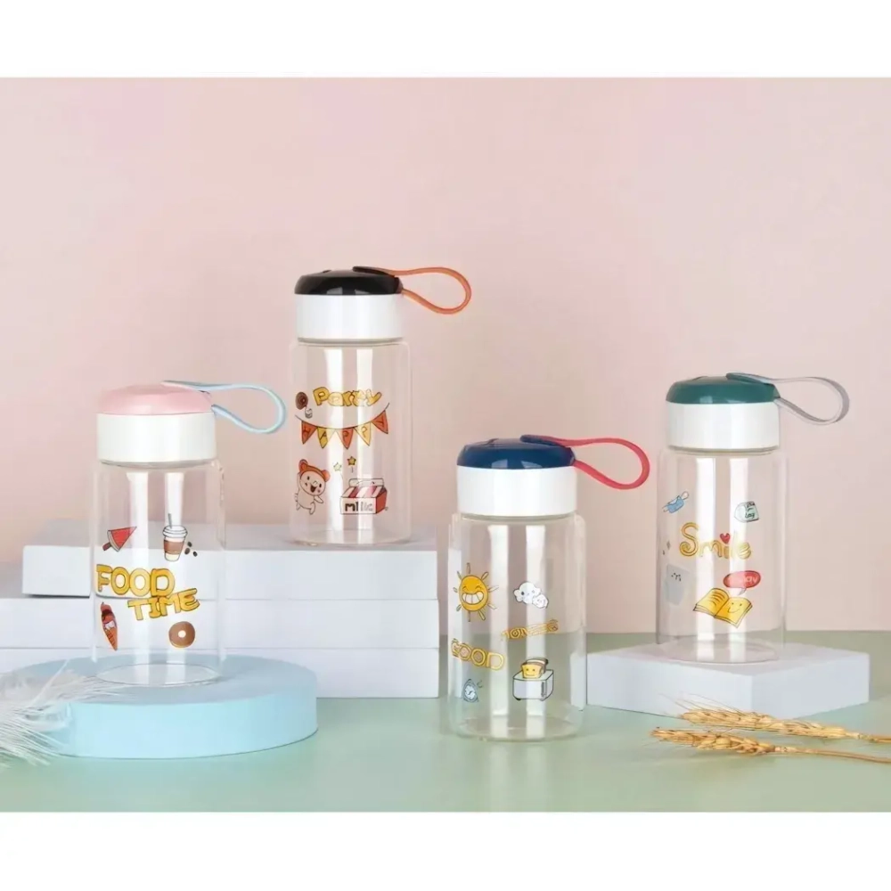 Бутылка питьевая стеклянная 320мл «Вечеринка»